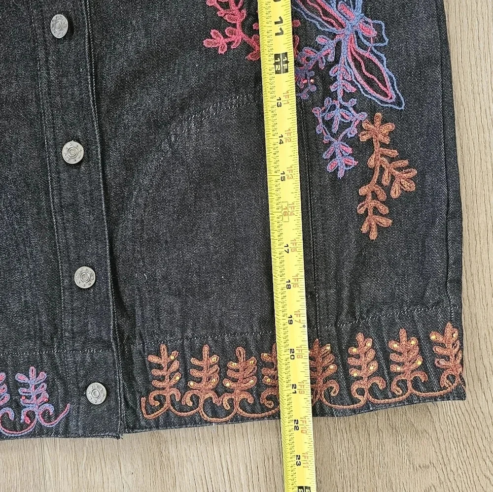 BOHO EMBROIDERED DENIM JACKET - Picture 5 of 5